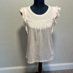 Gap light pink flutter sleeve luxe t shirt size small